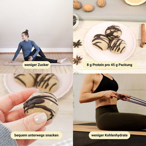 Lebkuchen NomNom Protein Bites – bio, vegan mit Extra pflanzlichem Protein