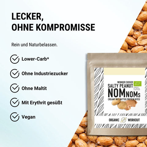 Salty Peanut NomNoms (Protein-Bites) – bio, vegan mit extra Protein