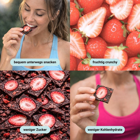 Chocolate & Fruits Crunch-Bundle: Strawberry & Banana (200 g)