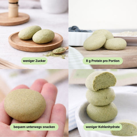 Matcha NomNoms - Protein Bites – Bio, vegan mit Bio-Erythrit und Bio-Erbsenprotein