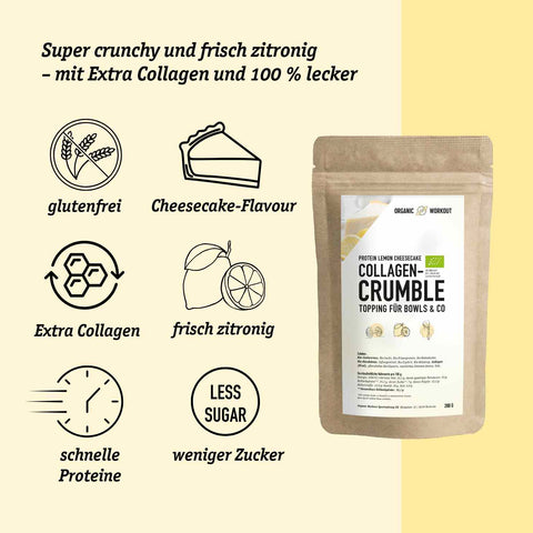 Collagen Protein-Crumble Lemon Cheesecake (200g)