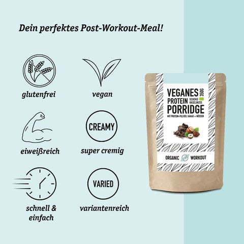 Bio Protein Porridge Schoko-Haselnuss vegan