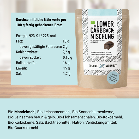 LOWER-CARB* BACKMISCHUNG – für Brötchen, Bagel & Brot-Alternative