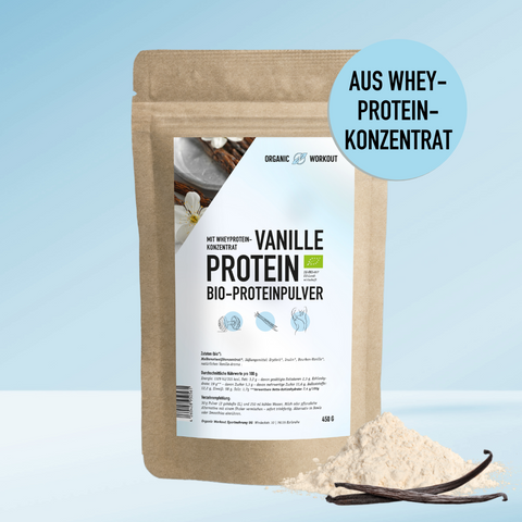 Bio Vanille-Proteinpulver aus Wheyproteinkonzentrat