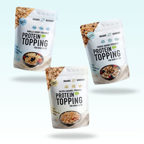 3er Bundle Protein Crumble – bio, vegan mit Bio-Erythrit und Bio Erbsenprotein