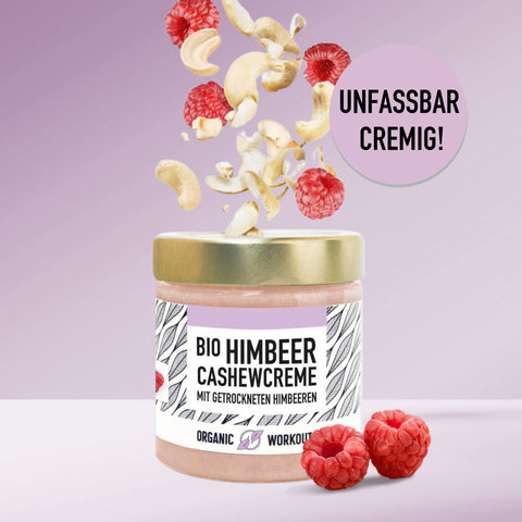 Limitierte Edition Bio Cashew-Himbeer-Creme