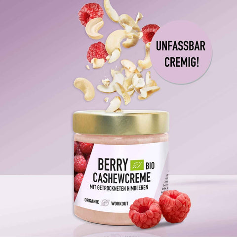 Limitierte Edition Bio Cashew-Himbeer-Creme