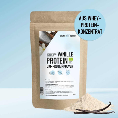 Bio Vanille-Proteinpulver aus Wheyproteinkonzentrat