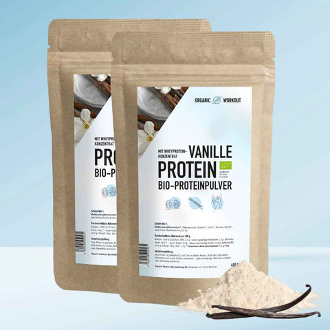 Bio Vanille-Proteinpulver aus Wheyproteinkonzentrat