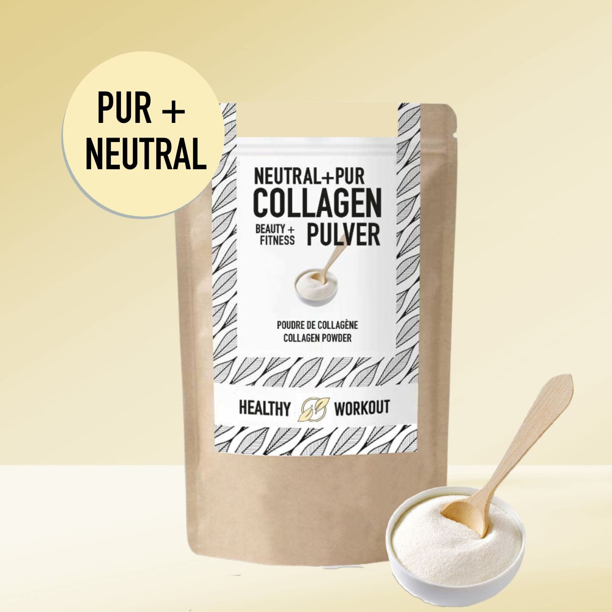 Collagen Pulver - Rind, neutral und pur – Organic Workout Online Shop