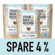 Vegane Bio Backmischung mit Gemüse, die proteinreiche, lower-carb* Brot-Alternative