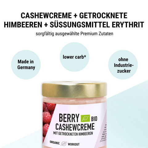 Limitierte Edition Bio Cashew-Himbeer-Creme