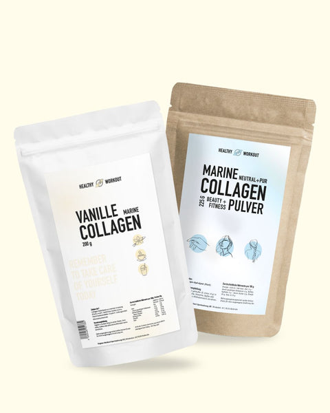 Bundle Vanille Collagen & Marine Collagen Pulver - gesüßt mit Mönchsfruchtextrakt