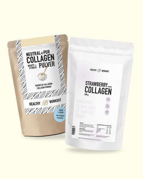 Bundle Strawberry Collagen & Collagen Pulver - gesüßt mit Mönchsfruchtextrakt