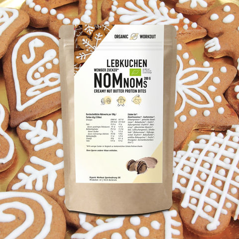 Lebkuchen NomNom Protein Bites – bio, vegan mit Extra pflanzlichem Protein